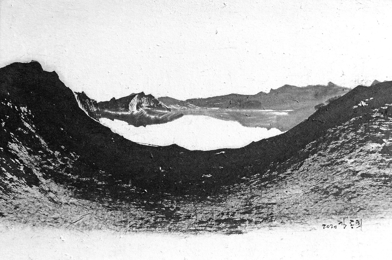 공생共生, 41x61cm,종이,수묵,2020