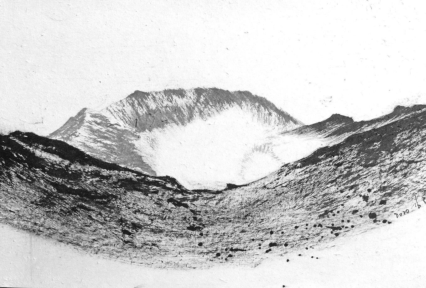 공생共生, 41x61cm,종이,수묵,2020