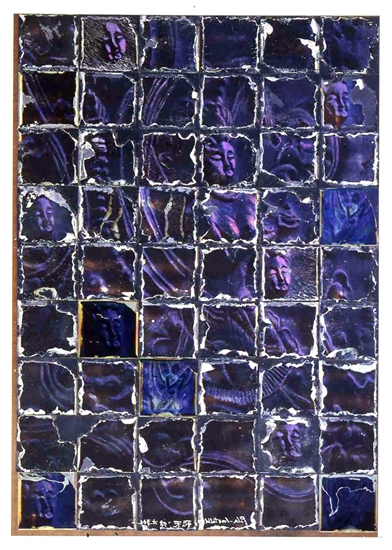 비천(飛天)시리즈: 폴라로이드 필름으로 비천상을 촬영하여 유제를 분리하고 합성하여 한장의 사진으로 구성