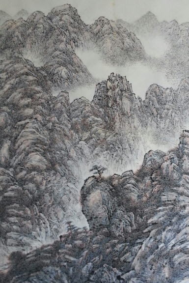 설악소견-늦 가을이나 눈이 내리지 않은 초겨울을 즐겨 그리는데 그  연작 중 하나이다.