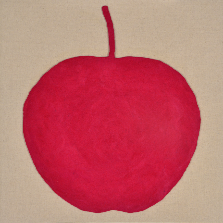 먹다-사과 Eat-Apple 섬유 캐스팅 기법으로 심리스 형태를의 사과를 표현