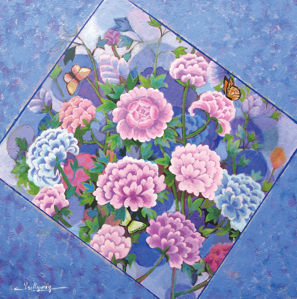 Harmony of nature/신모란도-자연의 조화-부귀영화의 염원