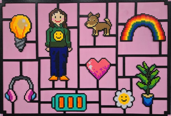 Connected blocks, 116.8x80.3cm 2025