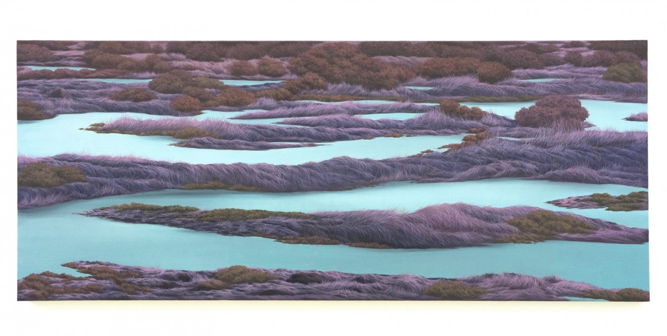 열섬 16 145x60cm, oil on canvas, 2018