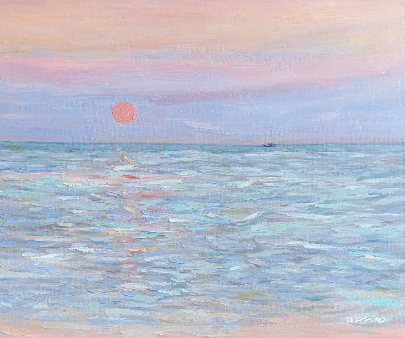 우도일출/ 10P/ Oil on canvas 