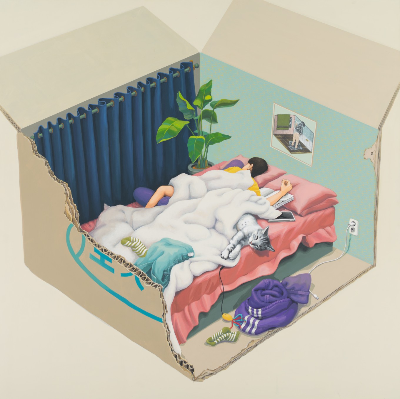 김서울_A box_112x112cm_Acrylic gouache_2020