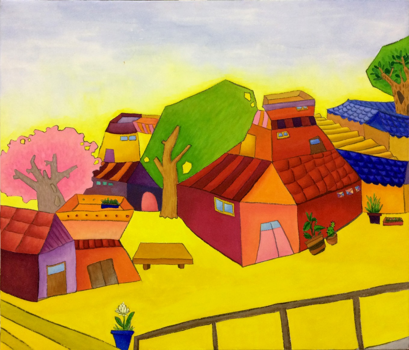 품다-골목_장지에채색_53.0x45.5cm_2017