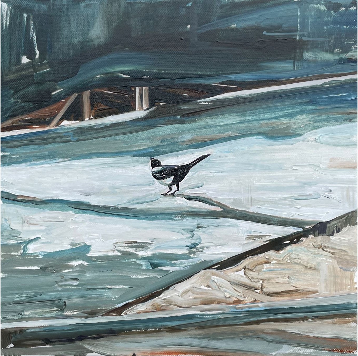 겨울, 31.8x31.8cm, oil on canvas, 2021