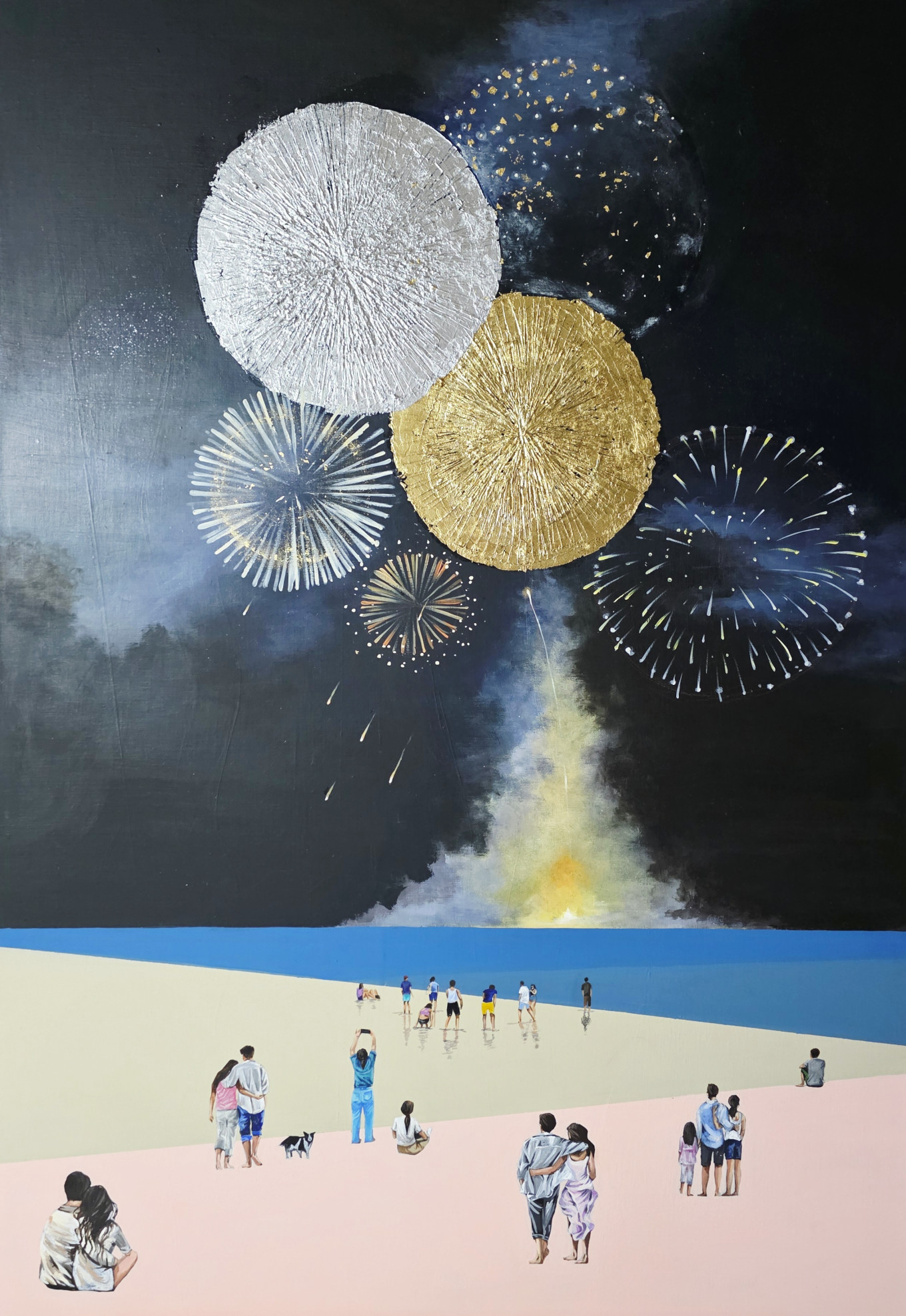 여기 우리 함께,  캔버스에 아크릴, 116.8×80.3cm, 2025