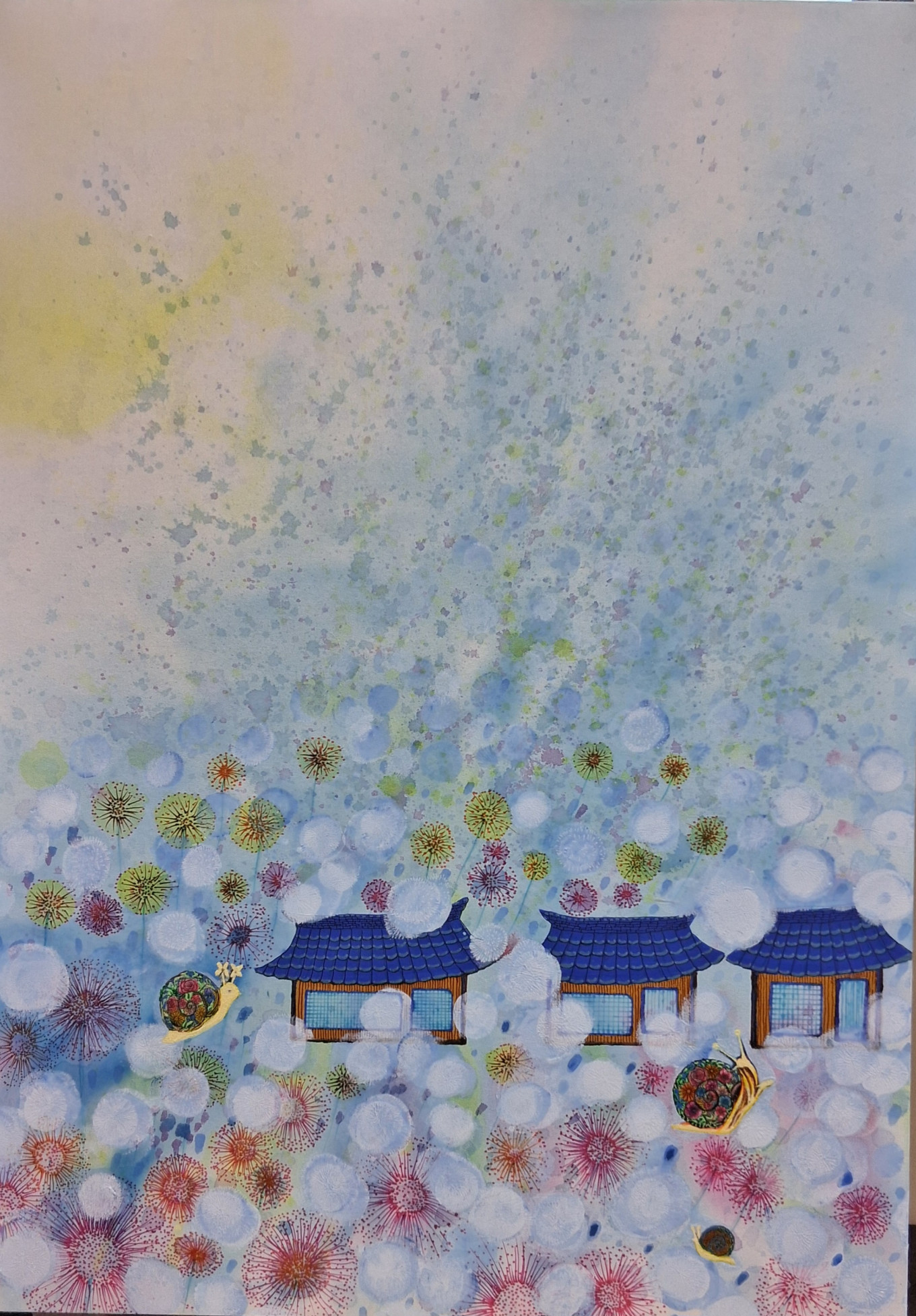 박태숙_꽃달팽이2604_(65.1×90.9cm)_acrylic on canvas