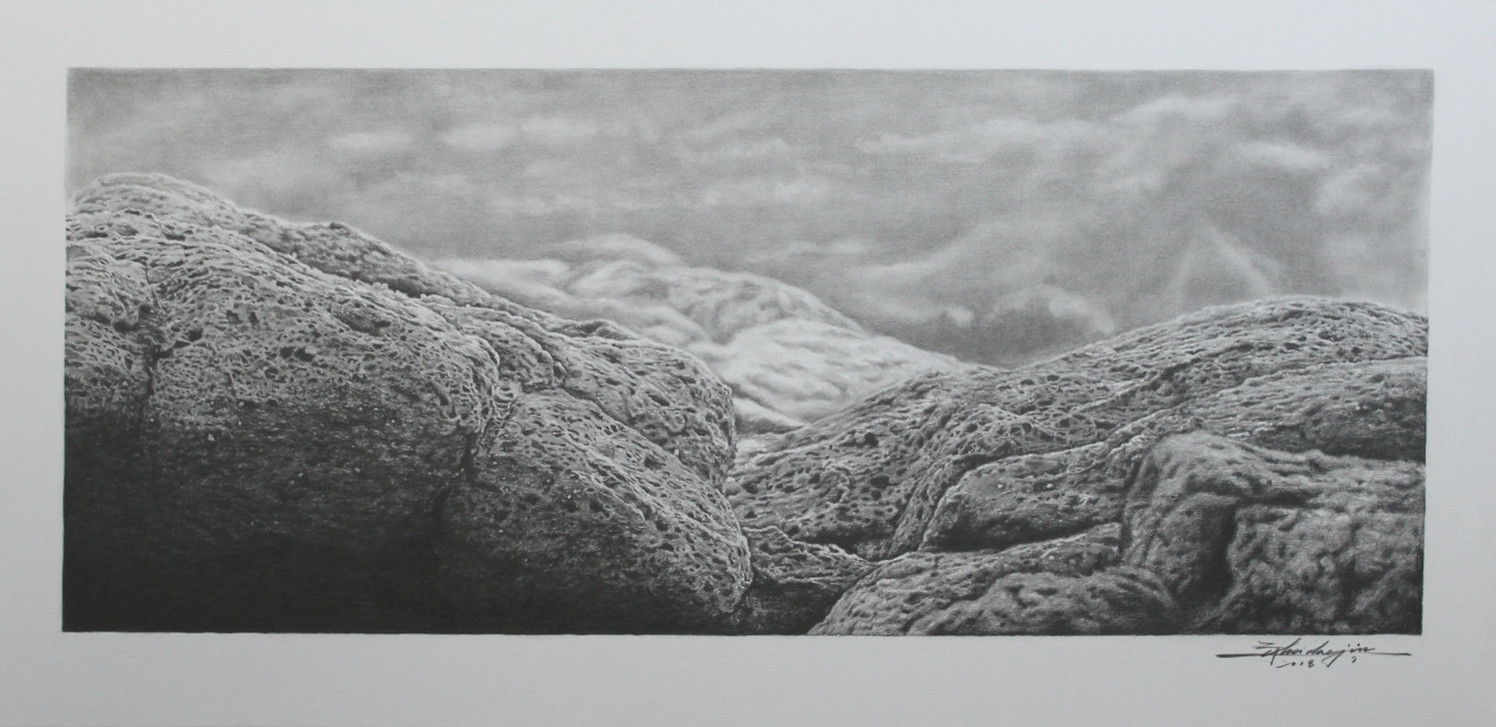 최대진_바라보다_파브리아노지에연필_101x49_2018