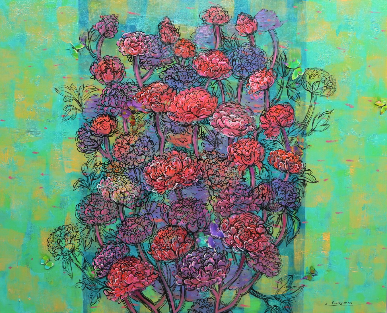 Harmony of nature/신모란도-자연의 조화-부귀영화의 염원